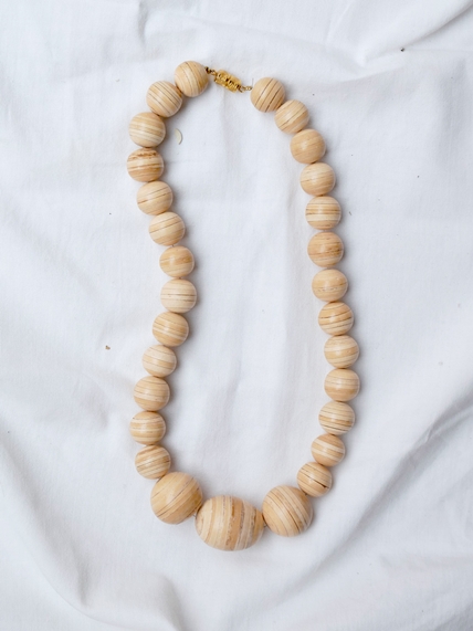 70s Wooden Bead Necklace